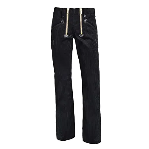 OYSTER Manchester Zunfthose, aus Trenkercord, lange Arbeitshose ohne Schlag, Werkzeug- & Zollstocktaschen, schwarz, 106