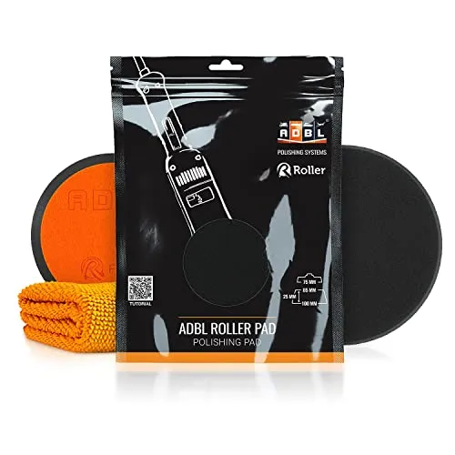 ADBL Roller Pad-R Finish Polierpad - Polierschwamm für Ø75mm Stützteller - Profi Polierpad mit Klettverschluss - Polierschwamm, Auto Polieren, Schwamm Polierteller