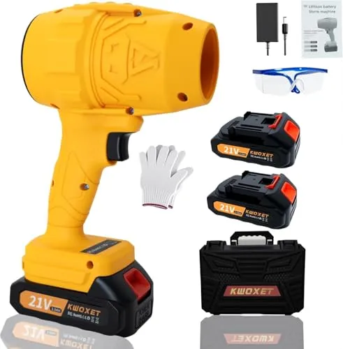 Laubbläser Akku,Kwoxet Mini laubbläser mit Turbolader 576km/h Luftgeschwindigkeit,2 Stück 21v 3000-mAh-Batterien,Geeignet für die Gartenpflege, zum Reinigen von Holzspänen, Blättern und Schnee