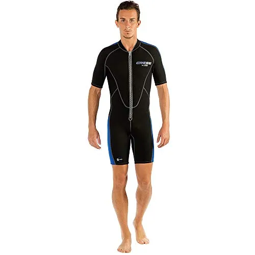 Cressi Lido Man 2 mm Shorty Neoprenanzug - Tauchskins für Herren, aus hochwertigem 2 mm High Stretch Neopren, ideal für Schnorcheln und Tauchen, bietet hervorragenden Schutz vor Kälte und UV-Strahlen.