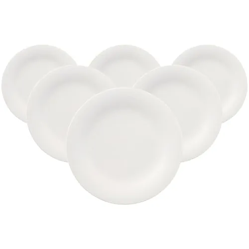 Villeroy & Boch New Cottage Basic Speiseteller 6er Set - Teller aus Premium Porzellan, mikrowellensicher und spülmaschinenfest - ideal für festliche Anlässe und entspanntes Essen im neuen Landhausstil.