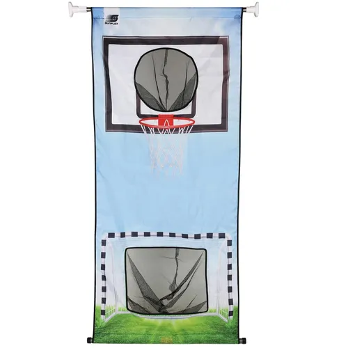 Sunflex Türwand Fußball + Basketball SET - Bälle für Kinder und Kleinkinder, fördert die motorischen Fähigkeiten und sorgt für spielerischen Spaß drinnen und draußen.