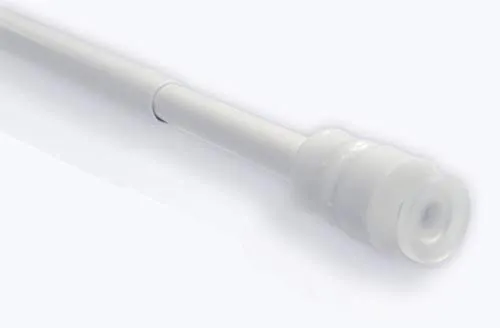 Haus und Deko Klemmstange 40x60 cm weiß ausdrehbar Gardinenstange ohne Bohren oder kleben für Tür Fenster Gardinen