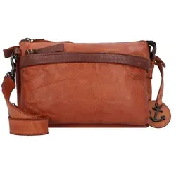 HARBOUR 2nd Umhängetasche Urban Poets, Leder braun - Handtaschen aus hochwertigem Leder in charming cognac, mit 3 Reißverschlussfächern und praktischem Innenfach für Handy – ideal für stilvolle Stadtentdecker.