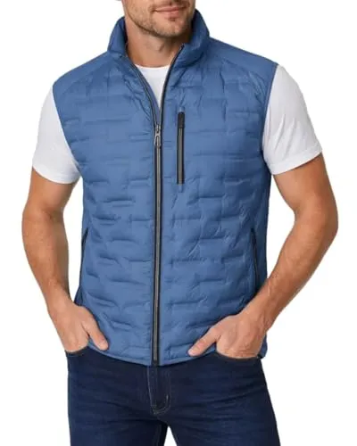 Casamoda Herren Hybrid Steppweste Blau 126430023 116 - Moderne Herren Weste in Blau, ideal für Business und Freizeit. Leicht und bequem, mit praktischem Reißverschluss und hochwertigem Polyester für vielseitigen Einsatz.