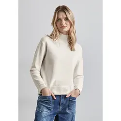 STREET ONE Damen A302829 Pullover mit Stehkragen, Mehrfarbig, 46 - Pullover für Damen, komfortabler Stehkragen und weich fallender Materialmix für optimalen Tragekomfort.