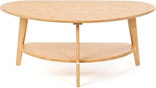 needs&wants® Couchtisch aus 100% Bambus, oval halb-rund von needs&wants