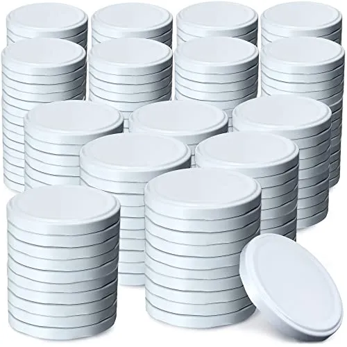 KADAX Schraubdeckel fi89 mm, Ersatzdeckel Set aus Metall, To89 Einmachdeckel passend für 1700ml Gläser, Twist-Off-Deckel mit 6 Einrastzähnen, Deckel (200 Stück, Weiß)