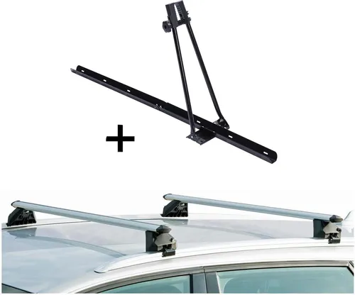 Fahrradträger ORION + Relingträger CRV120A für DR DR5 ab 08 - Praktisches Set für den Dachtransport von Fahrrädern. Einfaches Montagesystem, geeignet für alle Fahrradtypen bis 15 kg. Maximale Flexibilität und Komfort für Reisen mit der Familie.