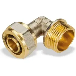 Pipetec Schraub-Übergangswinkel mit Außengewinde 20x2 - 3/4