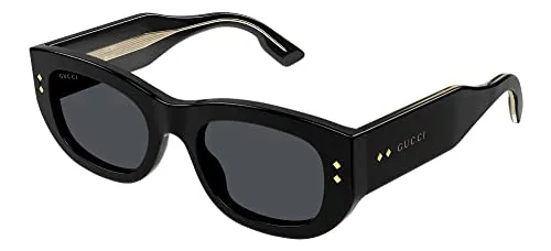 GUCCI Womens GG1215S Sunglasses, Black-Black-Grey, 51 von GUCCI