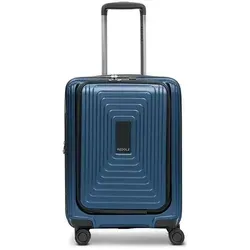 Redolz Handgepäck-Trolley Essentials 14 - 4 Rollen, dark blue metallic - Handgepäck-Koffer mit 4 Rollen, TSA-Schloss und großzügigem Volumen von 45 l. Ideal für Reisen, strapazierfähiges Polypropylen sorgt für hohe Langlebigkeit und Flexibilität.