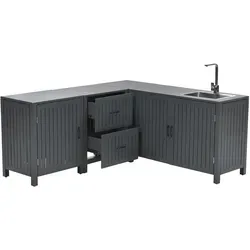 Gardissimo RUDOLF Alu Outdoor Küche mit Spüle von Gardissimo