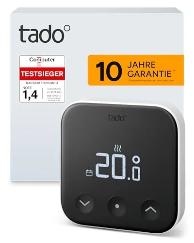 tado° Smartes Thermostat X, Zusatzprodukt für Fußbodenheizung und Boiler, Steuerung per App und Smart Speaker (Alexa, Siri, Google Assistant), DIY Installation