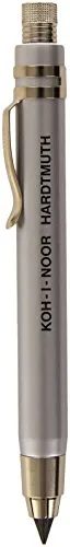 Koh-I-Noor 5359CN1015KK Druckbleistift/Drehbleistift Metall mit Minenspitzer und Clip - Minenstärke, 5,6 mm ,Silber