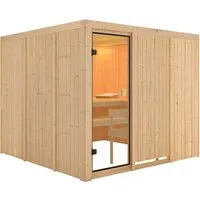 Karibu Sauna Innensauna Arvika – Fronteinstieg 231x231 cm von Karibu
