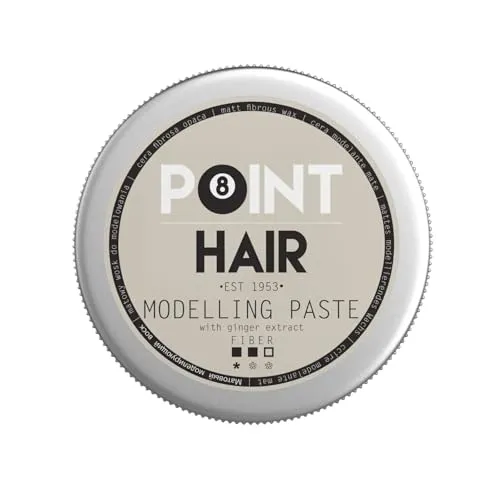 POINT HAIR Modelling Paste 100 ml - Haarstyling-Produkt mit mittlerem Halt und Matt-Effekt, angereichert mit Ingwer-Extrakt für natürliche Fülle und Struktur.