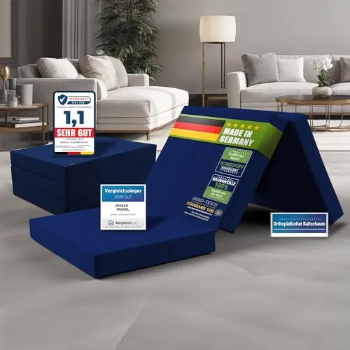 SHOGAZI Klappmatratze 70x190 cm – Faltmatratze für Gäste - Vielseitige Klappmatratze, ideal als Gästematratze oder Reisematratze. Leicht, platzsparend und aus hochwertigem Kaltschaum für optimalen Liegekomfort. Bezug aus atmungsaktiver Baumwolle, pflegeleicht und waschbar.