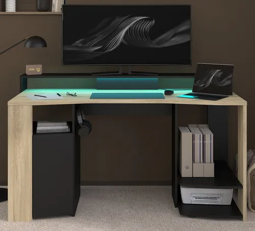 Parisot Gaming Schreibtisch Meta mit LED Beleuchtung