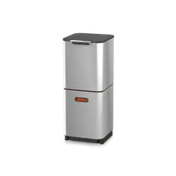 Joseph Joseph IntelligentWaste Totem Compact 40 - Mülltrennsystem - Haushaltszubehör mit 2 x 20 Liter-Fächern für effiziente Abfalltrennung und integriertem Geruchsschutz dank austauschbarem Kohlefilter.