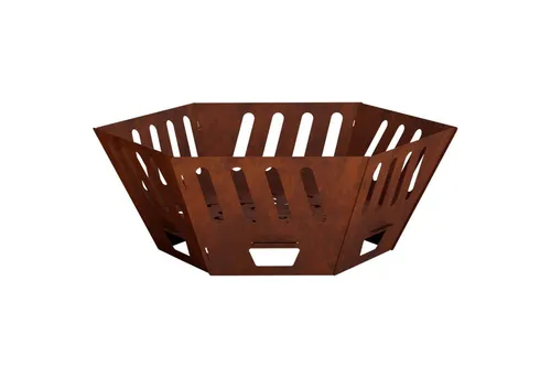 Feuerstelle Rostoptik 60 x 60 x 23 cm aus wetterfestem Stahl