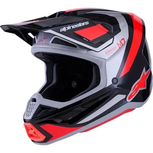 Produktbild Alpinestars S-M7 Rise Motocross Helm in Schwarz-Rot-Silber, Größe L