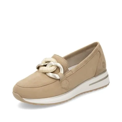 Remonte Damen Slipper D1G11 - Slipper & Mokassins für Damen, mit atmungsaktivem Rauhleder und Lite 'n Soft Technologie für optimalen Komfort bei jedem Schritt.