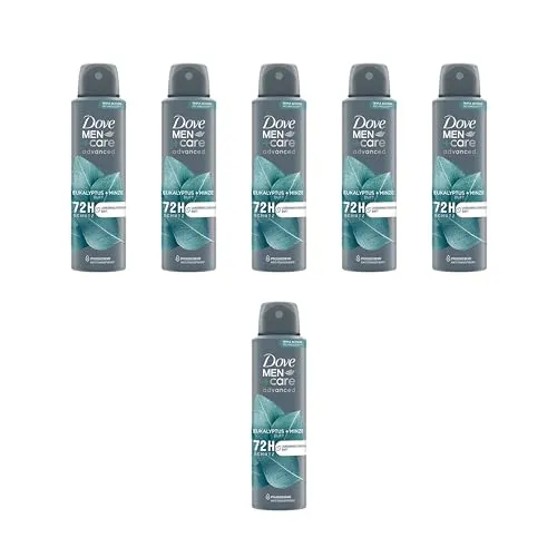 Dove Men+Care advanced Deo Spray Eukalyptus + Minze Anti Transpirant schützt 72 Stunden vor Körpergeruch und Schweiß 6 x 150 ml