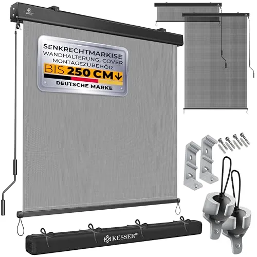 KESSER Senkrechtmarkise mit Handkurbelmechanismus von Kesser