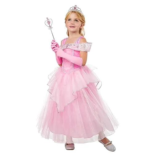 Bristol Novelty 3016305-6000 Kostüm Pinke Prinzessin, für Mädchen, blau, 5–6 Jahre
