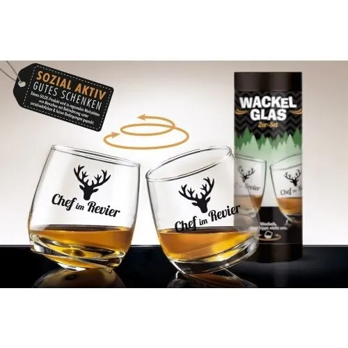 Gilde Wackelglas 2er Set 