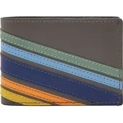 Fossil Geldbörse Bronson aus echtem Leder - Elegante Geldbörse aus weichem Leder mit bunten Details, 4 Kartenfächern und praktischem flachen Design für eine stilvolle Finanzverwaltung.