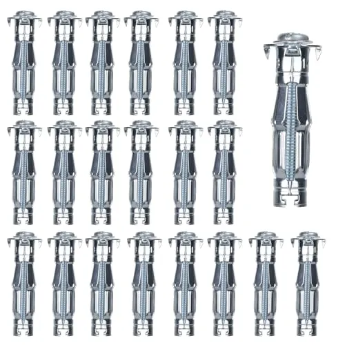 Stück Hohlraumdübel Metall M8 x 52 mm, Verzinkt Spreizdübel mit Schraube, Hohlraumdübel, Rigipsdübel, Metalldübel, Hohlwanddübel für Gipskartonplatten, Rigips, Holzplatten, Hohlziegel 20