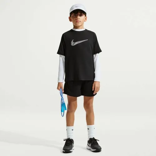 NIKE Kinder Shirt B NK DF MULTI SS TOP HBR - Sportliches Kinderoberteil mit Dri-FIT-Technologie für trockenen Tragekomfort. Ideal für aktive Kinder, die beim Spielen nicht eingeschränkt werden möchten. Entdecke hochwertige Sportbekleidung bei INTERSPORT!