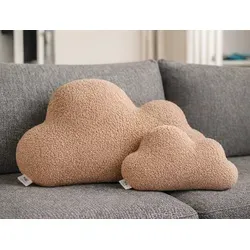 BABEES Dekokissen Boucle Wolke Herz XXL 60x35 cm in beige von BABEES