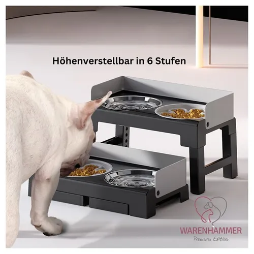 Futternapf Hundenapf höhenverstellbar erhöht 3 in 1 Napf-Set Premium Qualität