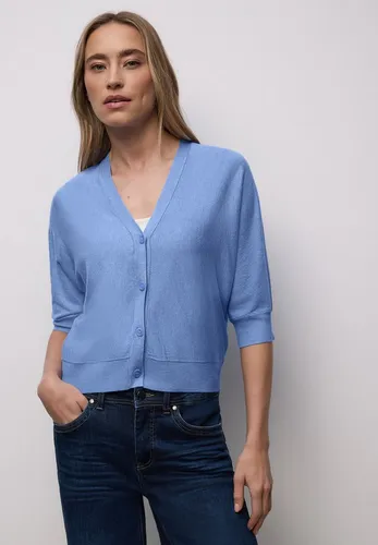 Street One Damen Cardigan Cosy V-Ausschnitt - Gemütlicher Strickcardigan mit 3/4-Ärmeln, ideal für lässige Looks und vielseitige Kombinationen.