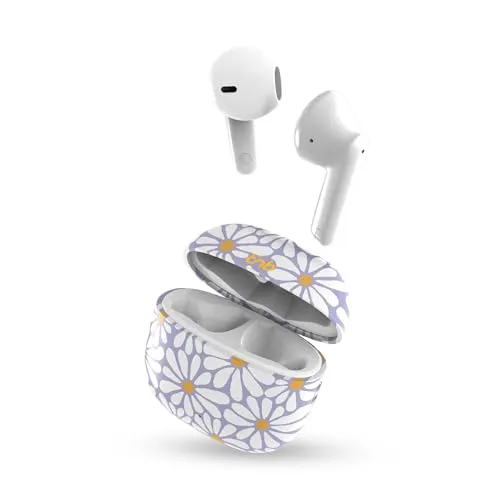 T'nB Bluetooth-Kopfhörer, kabellos, Kollektion Exclusiv, Bluetooth 5.3 mit integriertem Mikrofon, 15 Stunden Wiedergabe, Touch-Steuerung, Bluetooth-Ohrhörer, Semi-Intra-Ear – Modell Flower