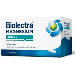 Biolectra Magnesium 300 Kapseln - Hochdosierte Unterstützung für Ihre Gesundheit - Magnesium Kapseln für den täglichen Bedarf, 300 mg pro Kapsel, vegan und leicht zu schlucken. Unterstützt Herz, Nerven und Muskeln.