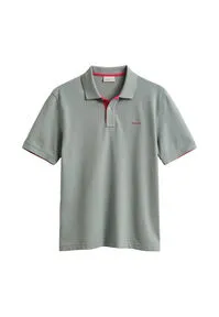 Gant T-Shirt mit Kontrastdetails - Stylisches T-Shirt im Regular Fit mit flachstrickkragen und kurzen Ärmeln. Kontrastfarbene Details und Gant-Logostickerei machen es zum perfekten Begleiter für jeden Anlass.