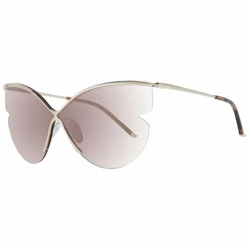 Ana Hickmann Damen-Sonnenbrille in Gold - Damen Sonnenbrille mit UV-Schutz 400, ideal für Urlaub und Strand. Inklusive Etui und Putztuch, modisches Design in Gold.