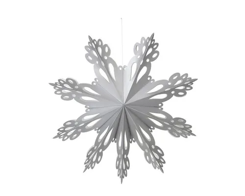 Broste Copenhagen Baumbehang SNOWFLAKE Papier silver XL 76 cm