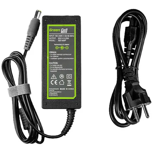 Green Cell AD16AP Notebook-Netzteil 65 W 20 V 3.25 A Passend für Marke: Lenovo