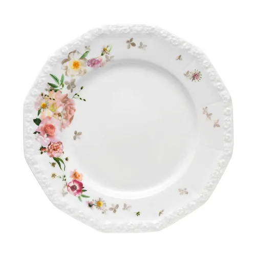 Rosenthal Maria Pink Rose Speiseteller 26 cm - Eleganter Speiseteller aus feinem Porzellan mit einem Durchmesser von 26 cm, ideal für festliche Anlässe und tägliche Tischgestaltung.