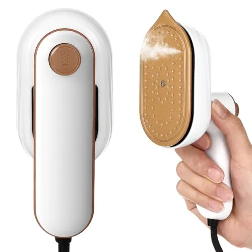 Tragbare Mini-Bügeleisen, 180° Drehbar - Reise-Dampfbügelstation, schnelles Aufheizen in 30 Sekunden und 2-in-1 Design für Trocken- und Nassbügeln – ideal für unterwegs!