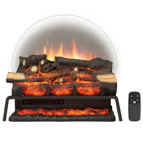 BALDERIA Elektrokamin Lily – Elektrische Feuerstelle mit 3D-Flammeneffekt - Elektrische Kamine mit 3D-Flammeneffekt und integrierter Heizung (1500W) für ein authentisches Kaminfeeling. Inklusive Fernbedienung und Thermostat für maximalen Komfort.