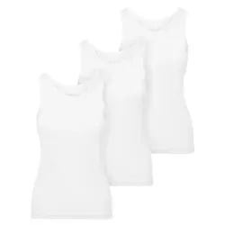 Ladeheid Unterhemd Trägertop Damen Baumwolle Set 3 Stück LA40-262 (Set, 3er-Pack) weiß XXL