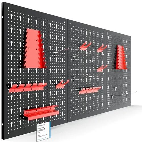 Arebos 3-teilige Werkzeugwand mit 17-teiligem Hakenset von AREBOS