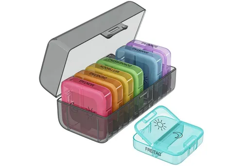 Wellgro Pillendose Große Tablettenbox für 7 Tage von Wellgro