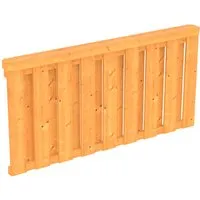 Brüstung Deckelschalung SKAN HOLZ 170 x 84 cm aus Douglasie - Hochwertige Geländerlösung aus naturbelassener Douglasie, ideal für Gartenhäuser und Außenbereiche